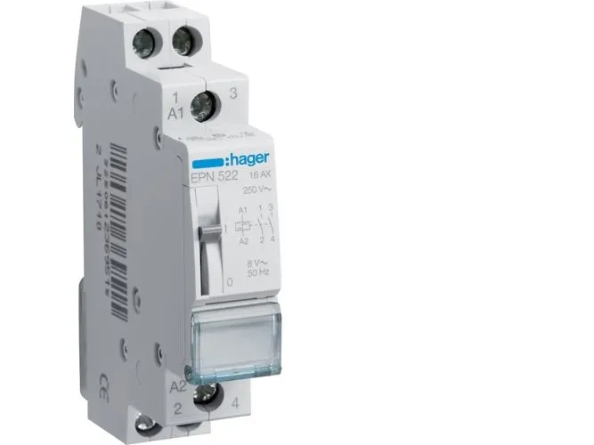 Hager Latching relay 8vac 2no