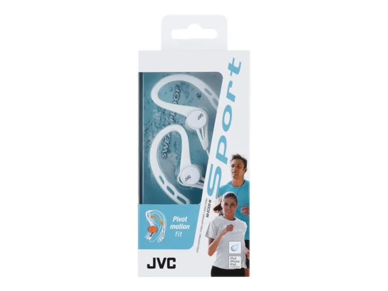 JVC HA-ECX20 – Hörlurar – inuti örat – montering över örat – kabelansluten – 3,5 mm kontakt
