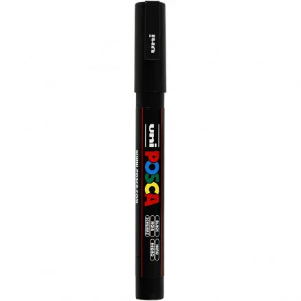 Posca Marker SVART, PC-3M spets 0,9-1,3 mm
