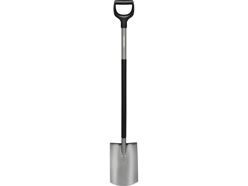 Fiskars Ergonomic 1066710 Spade halvrund, grå