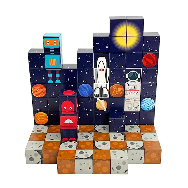 Magnetiska Byggklossar Rymden 86 Bitar