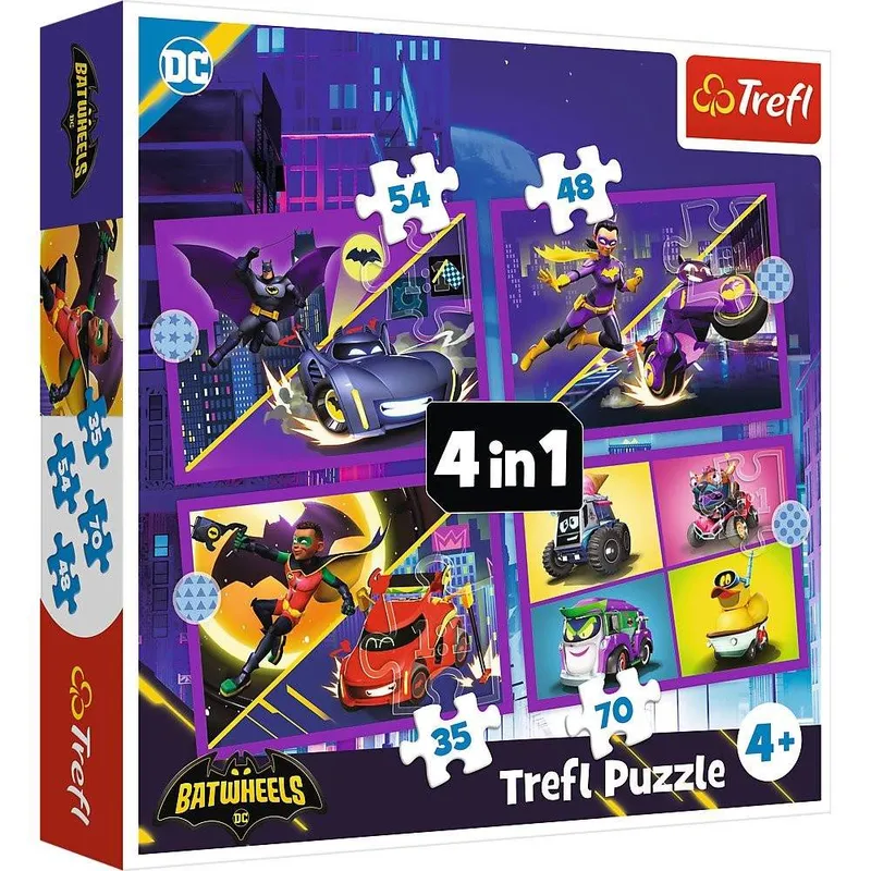Batwheels Pussel Set, 4-i-1 kul för barn