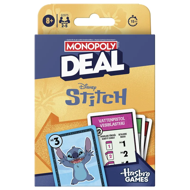 Hasbro Gaming Board Game Monopoly Deal Stitch (SE/FI)