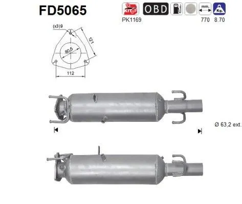 Partikelfilter (DPF) AS FD5065