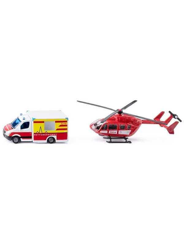 Siku Ambulance och helikopter - Mercedes-Benz Räddning & Helicop