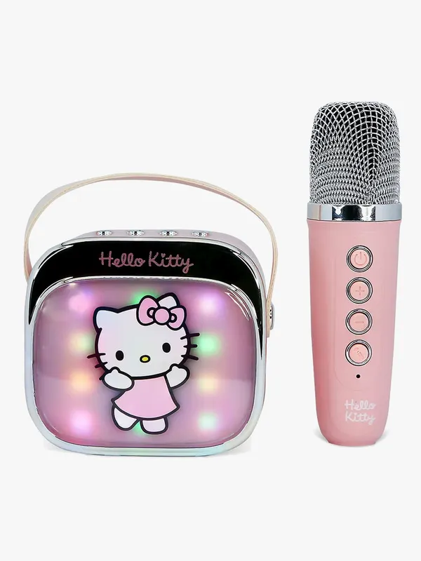 HELLOKITTY Karaokehögtalare med Mikrofon Hello Kitty Popsing LED