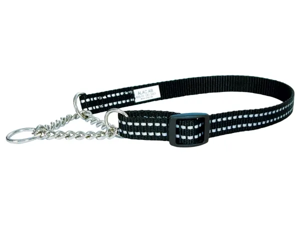 Hundhalsband Halvstryp Svart 20×40-60cm
