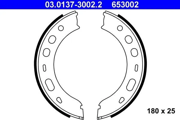 Handbromsbackar ATE 03.0137-3002.2