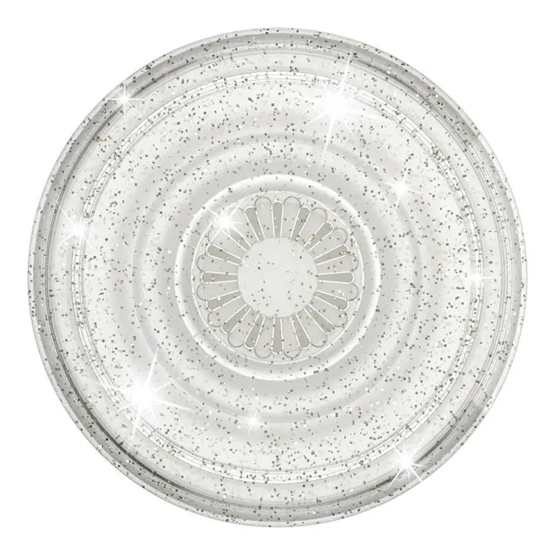 PopSockets Avtagbart Grip med Ställfunktion Clear Glitter Silver