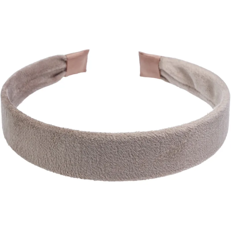 Dark Velvet Hair Band Warm Taupe – 1 pcs