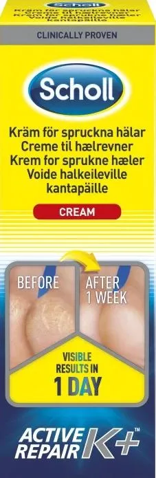Scholl Active Repair Foot Cream For Cracked Heels - 60 ml
