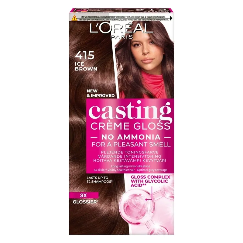 L’Oréal Paris Casting Crème Gloss Semi-Permanent Hårfärg 415 Ice Brown