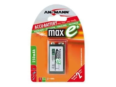 Ansmann 5035453 Batteri laddningsbart, E-Block/8,4 V, 9V, NiMH