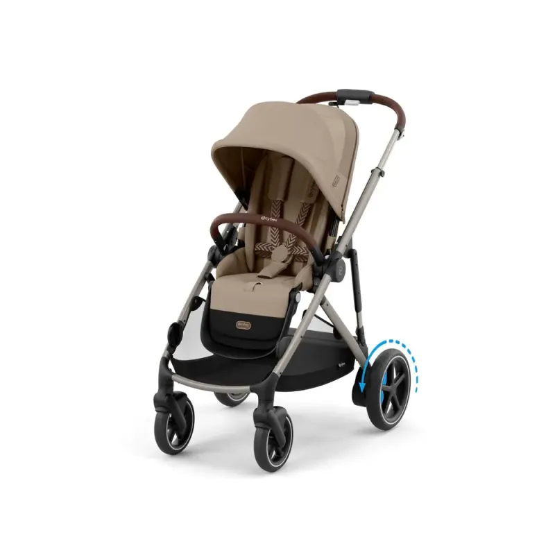 Cybex e-Gazelle S Syskonvagn inkl. Liggdel, Almond Beige/ Taupe