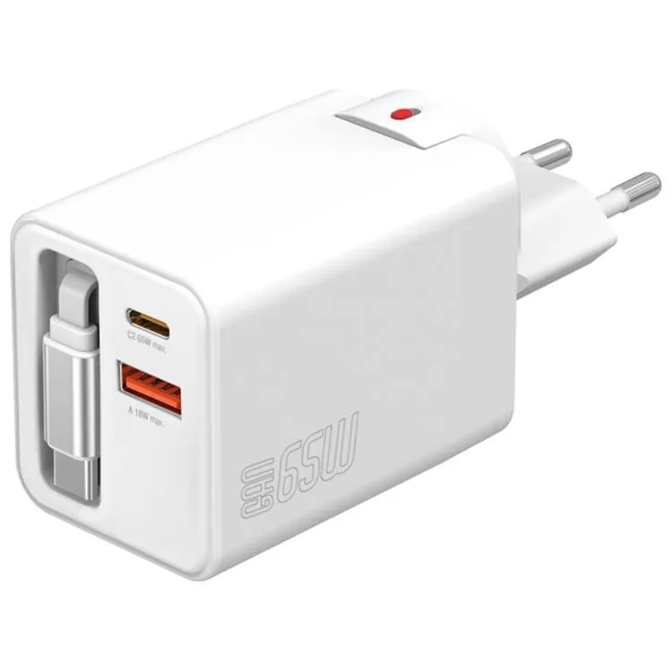 4smarts Snabbladdare 65W 2xUSB-C 1xUSB-A Flex Jojo - Vit