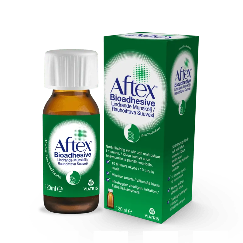 Aftex Bioadhesive Lindrande Munskölj 120ml