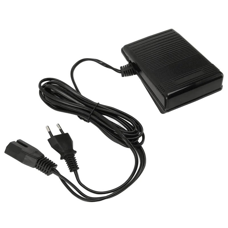 Symaskinsfotpedal 4 kärnor 3 hål Ersättning Hastighetsfotkontrollpedal med sladd för 132Q EU PLUG