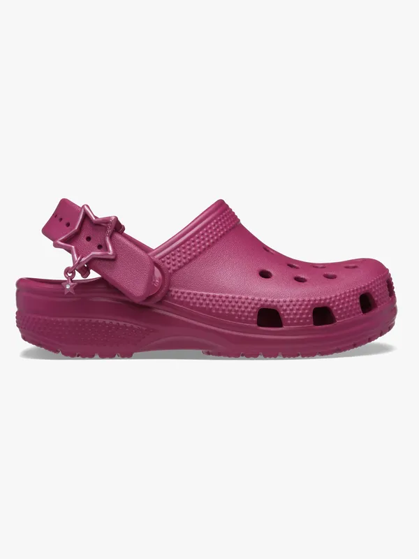 Crocs Classic Star Buckle Kids Tofflor, Royal Pink, 19-20