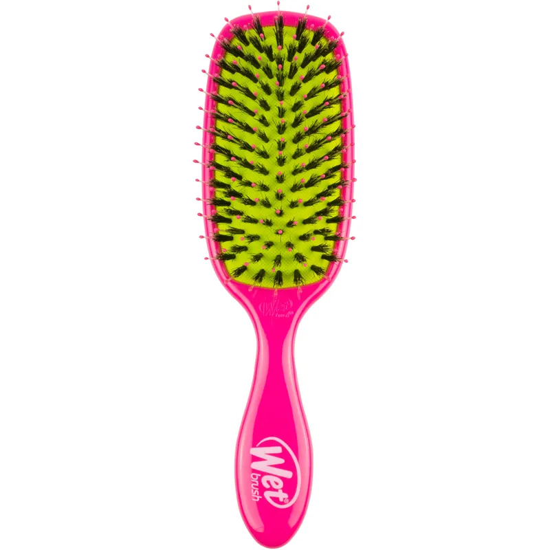 Wet Brush Shine Enhancer-borste med mjuk Intelliflex och naturliga borststrån från vildsvin rosa