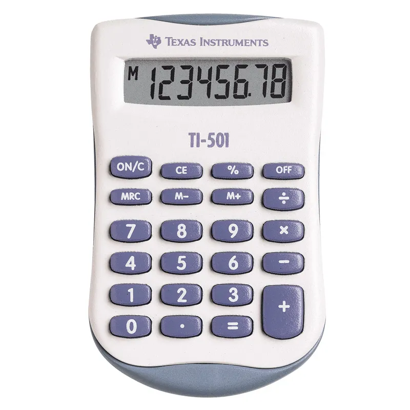 Texas Instruments TI-501 miniräknare Ficka Grundläggande Blå, Vit