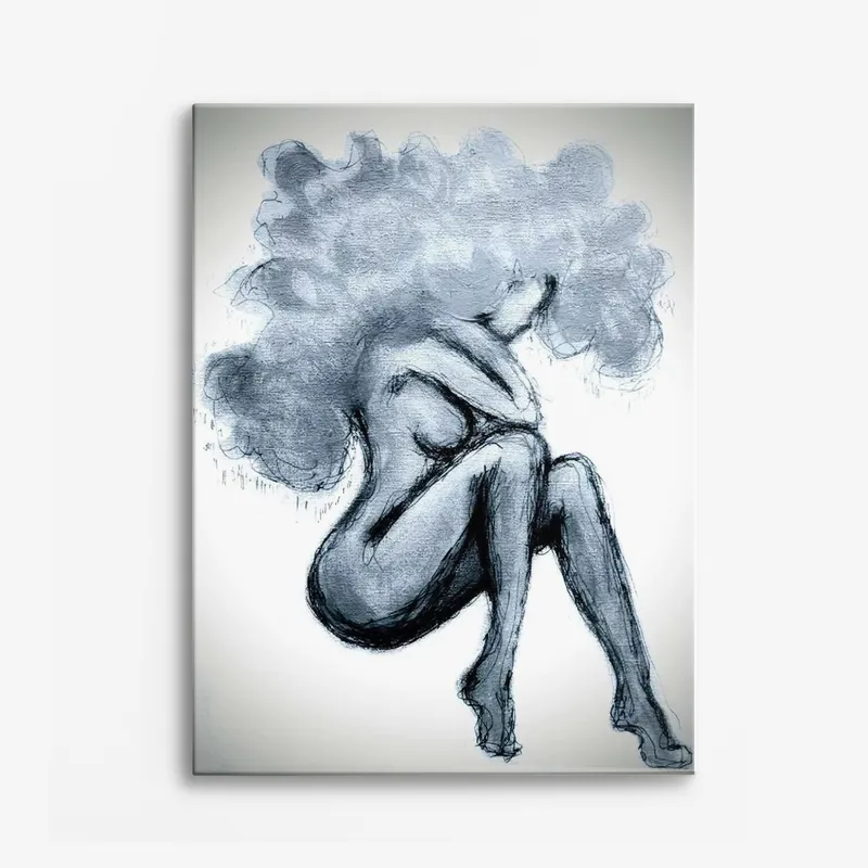 Canvas - Grey sparkle