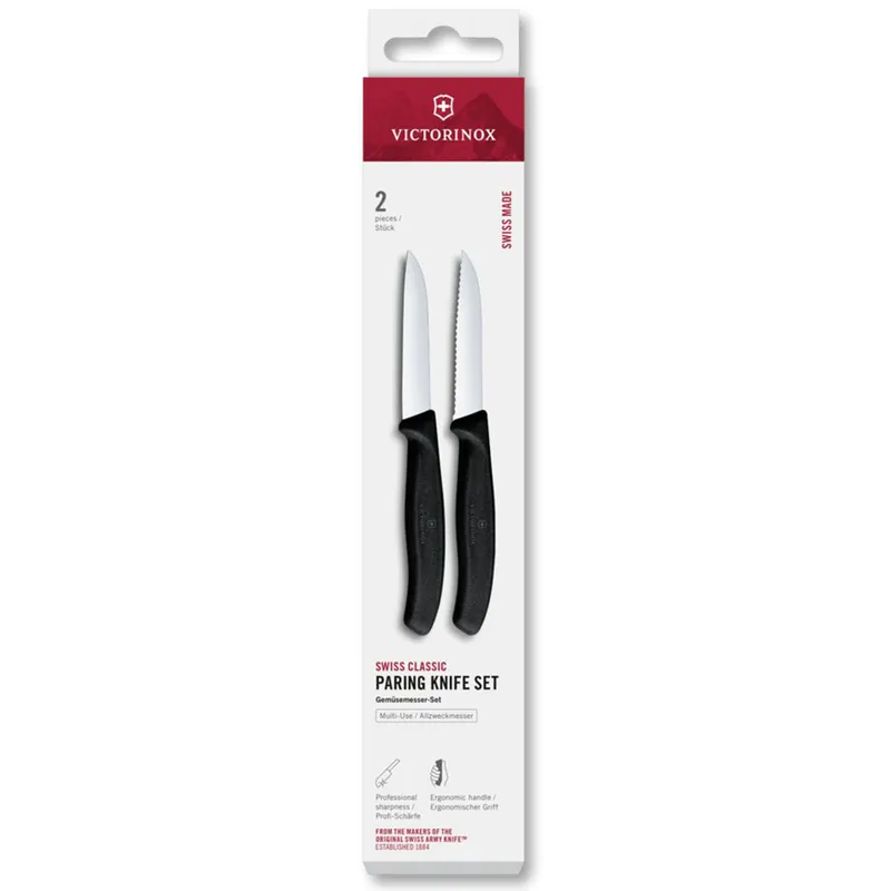 Victorinox Swiss Classic skalknivset 2-pack 8 cm, svart