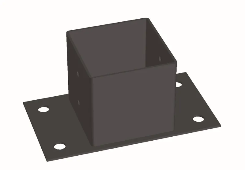 STOLPSKO SVART 96X96X70MM | Beijerbygg Byggmaterial
