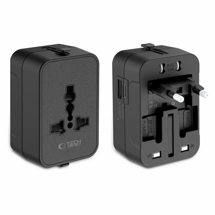 Tech-Protect Reseadapter EU/UK/US/AU TA300 - Svart