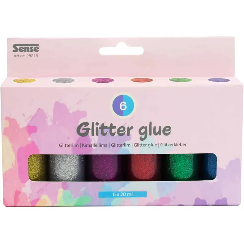 Glitterlim 20 ml 6-pack