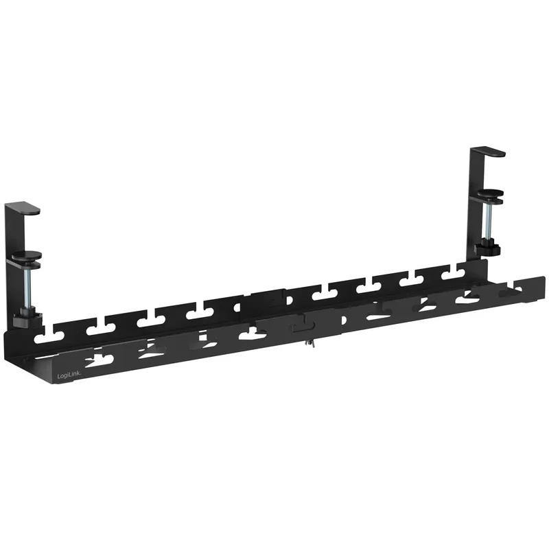 Kabelkanal för under skrivbord, justerbar, svart