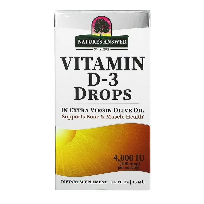 Nature’s Answer - Vitamin D-3 Droppar, 4000 IU, 15 ml