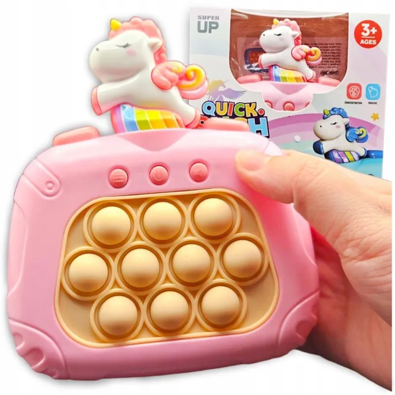 Popit Anti-Stress Sensoriskt Färdighetspel Bubbla Pop-It Enhörning