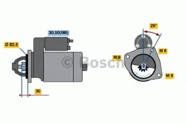 Startmotor BOSCH 0 986 018 490