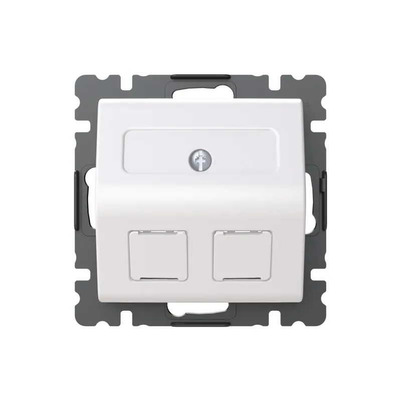ABB Saga FOT5040-916 Centrumplatta vinklat RJ45, 85 mm