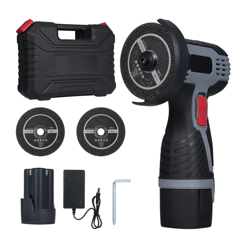 Borstlös vinkelslip 17000 varv/min Sladdlös vinkelslip Elektriskt slipverktyg Mini vinkelslip Basic Package & 1 Battery-EU plug svart