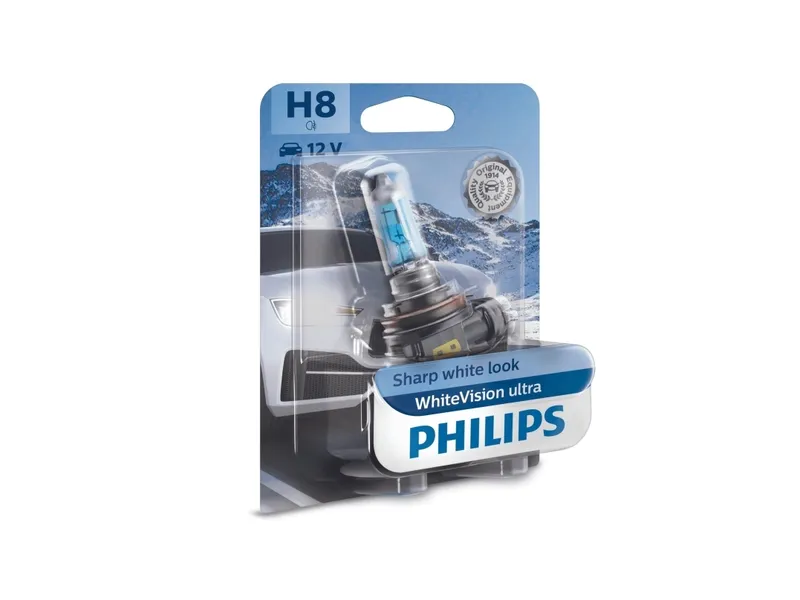 PHILIPS Xenonlampa PHILIPS WhiteVision ultra H8 PGJ19- – P1239647 – bmw, honda, land rover, kymco, alpina, gilera, renault, infiniti, buell, aprilia,