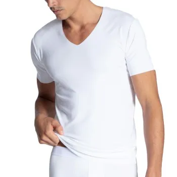 Calida Clean Line T-shirt Vit micro modal Small Herr