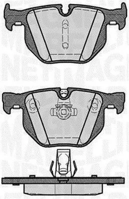 MAGNETI MARELLI Bromsbeläggsats, Bakaxel - P629265 - bmw - OE 34212339276, 34212339277, 34212339278