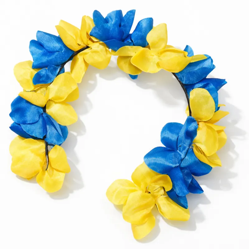 Sverigediadem med Blågula Blommor
