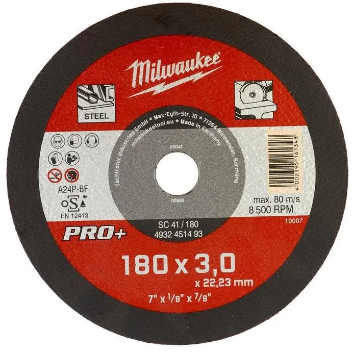 Milwaukee SCS 41 PRO+ Kapskiva 180×3 mm