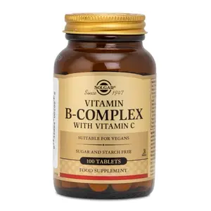 Solgar - B-komplex med Vitamin C, 100 tabletter