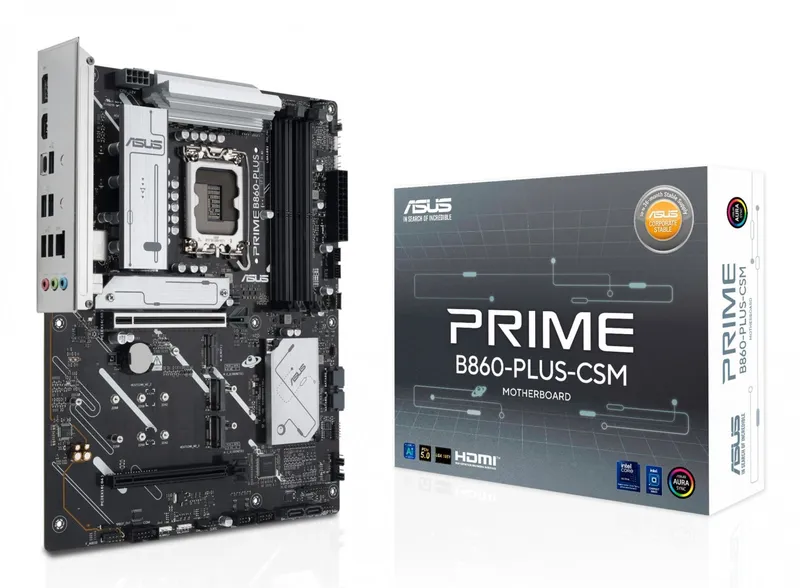 ASUS PRIME B860-PLUS-CSM Moderkort - Intel B860 - Intel LGA1851 - DDR5 RAM - ATX