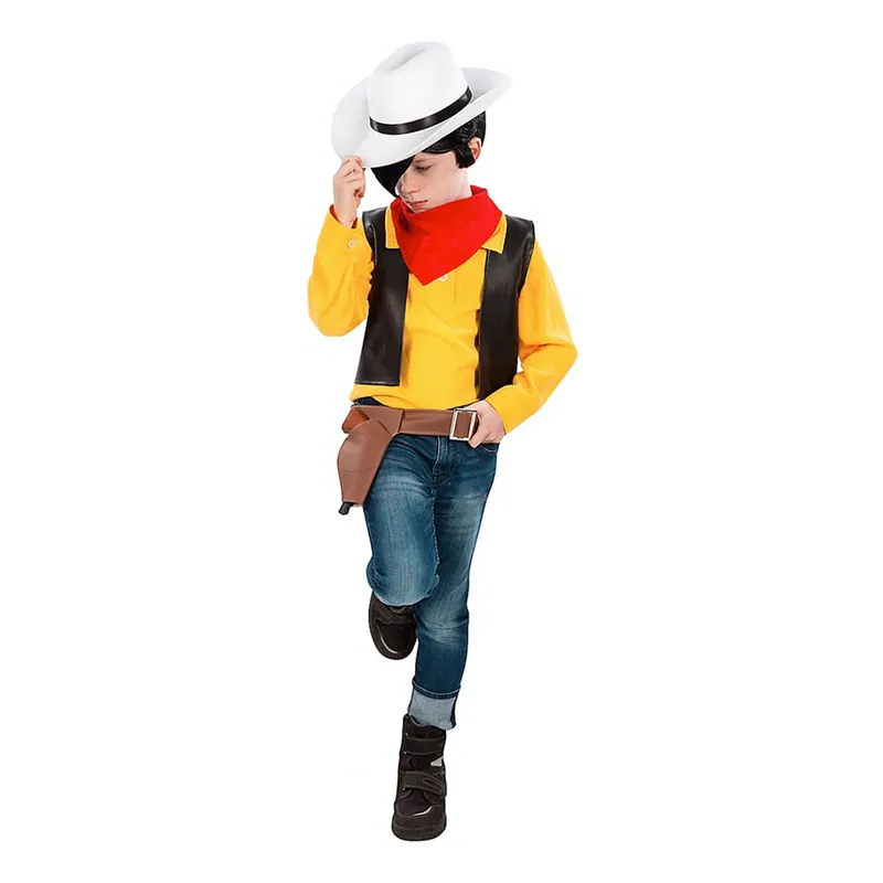 Lucky Luke Cowboy Barndräkt / utklädningskläder (Stl. 122-128)