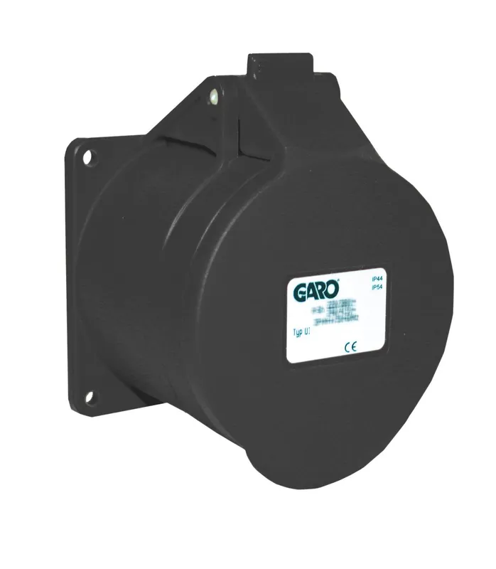 Garo UI 316-7 S Paneluttag IP44, 4-polig, 16A Svart, 7 h
