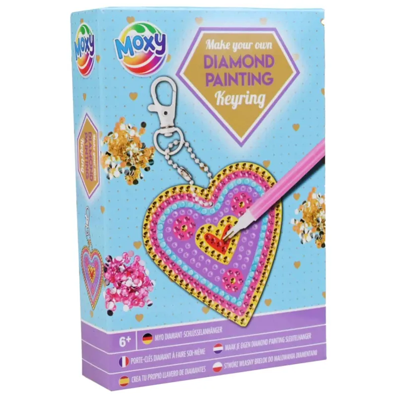 Pyssel - Diamond Painting Nyckelring Hjärta (#5748)