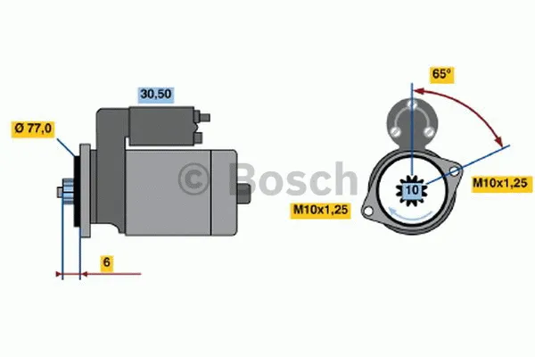 Startmotor BOSCH 0 986 014 141