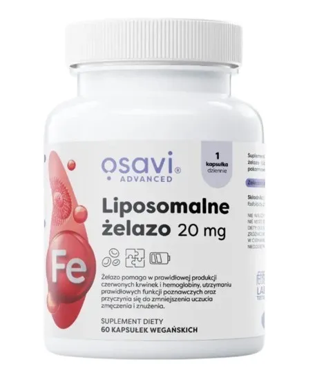 Osavi – Liposomalt Järn, 20 mg, 60 kapslar