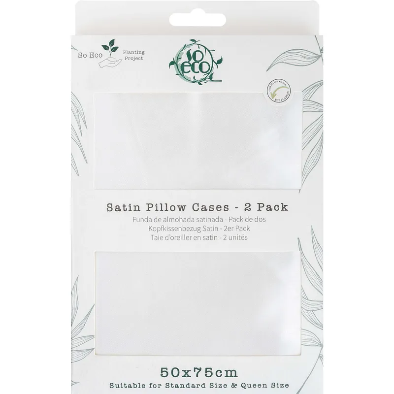 So Eco Satin Pillow Case Double Pack