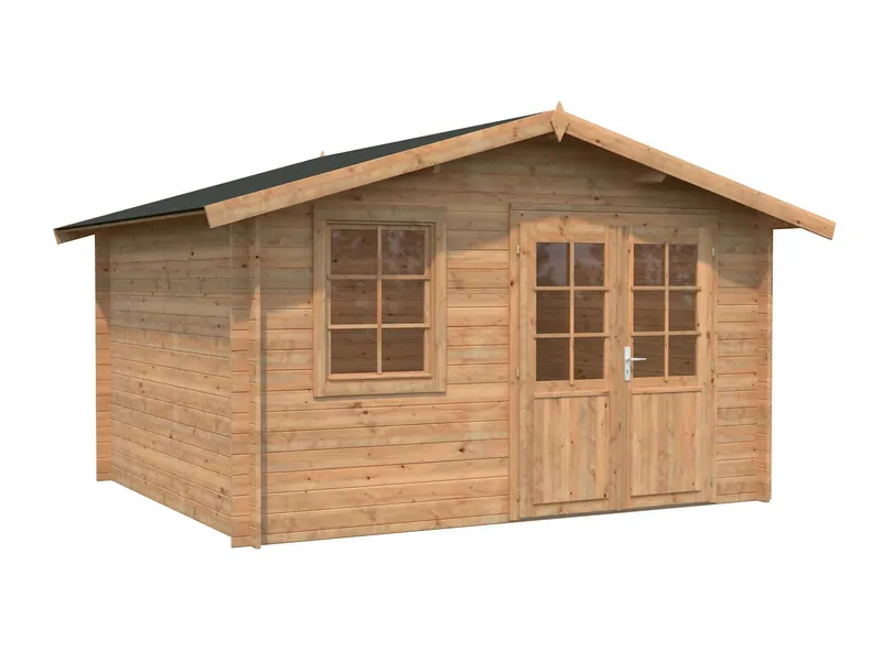 Palmako Klara Stuga 10,8 m²/inv. 10,4 m², utan golv, brun, impr.