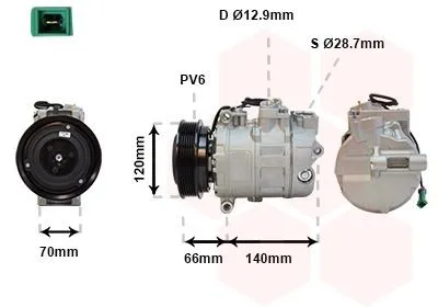 AC-kompressor VAN WEZEL 0300K150